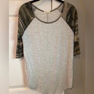 Camo Sleeve Top